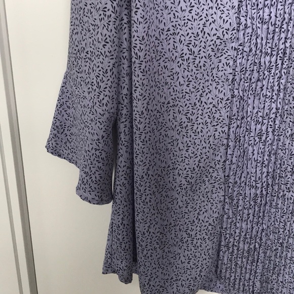 Roz & Ali lilac floral pull-over blouse, 2X - Picture 4 of 7